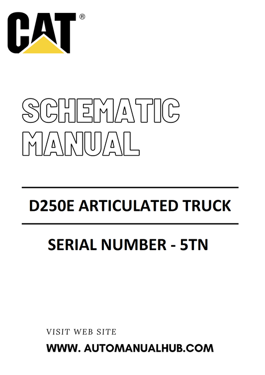 Cat Caterpillar D250E Articulated Truck Schematic Diagram Manual