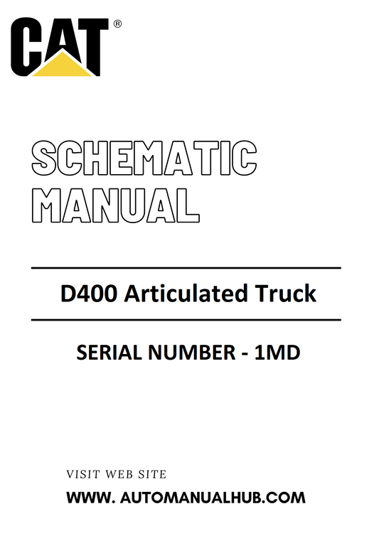 Cat Caterpillar D400 Articulated Truck Schematic Diagram Manual 