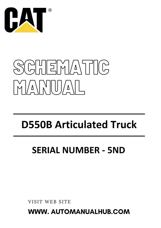 Cat Caterpillar D550B Articulated Truck Schematic Diagram Manual 