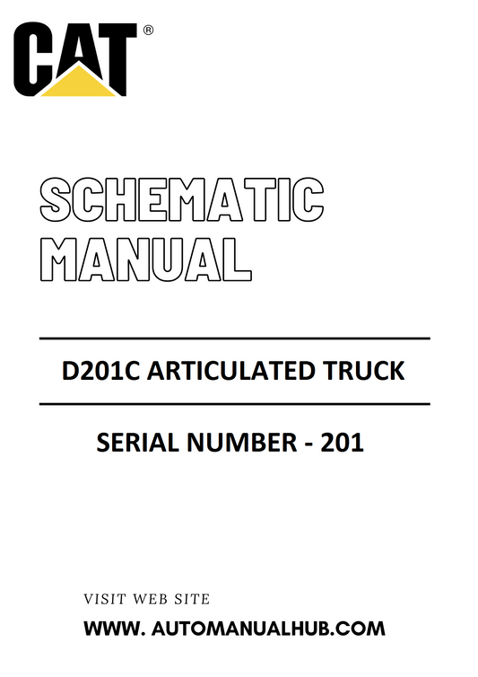 Cat Caterpillar D201C Articulated Truck Schematic Diagram Manual 