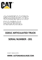 Cat Caterpillar D201C Articulated Truck Schematic Diagram Manual 