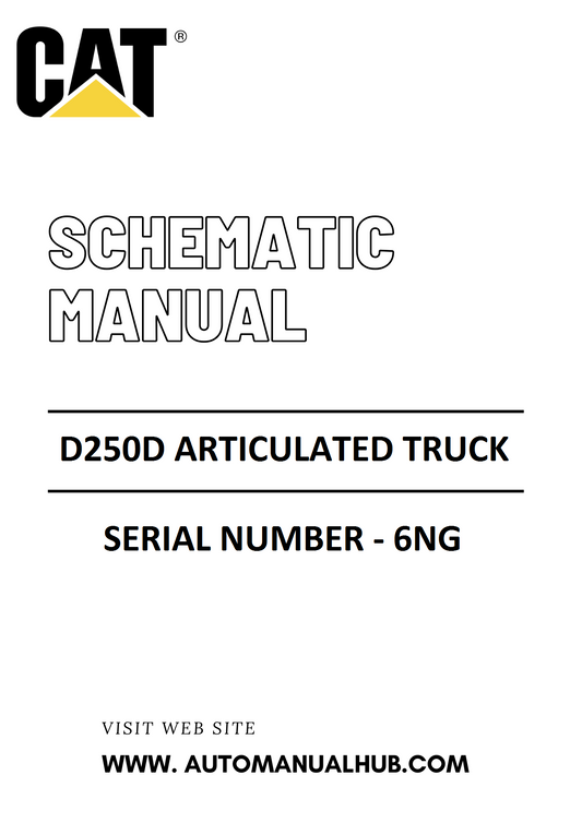 Cat Caterpillar D250D Articulated Truck Schematic Diagram Manual 