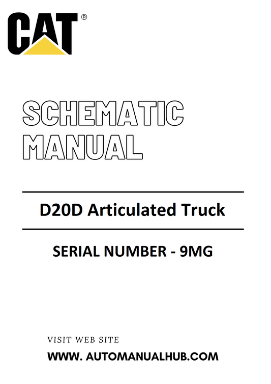 Cat Caterpillar D20D Articulated Truck Schematic Diagram Manual