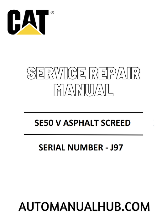 Cat Caterpillar SE50 V Asphalt Screed Service Repair Manual