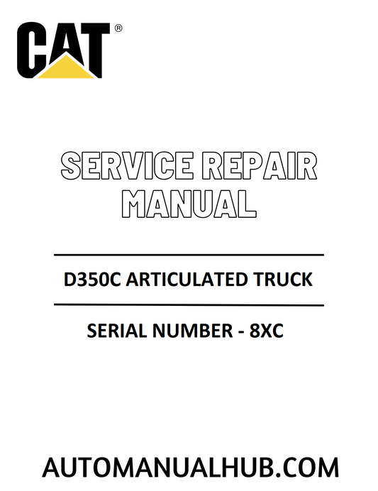 Cat Caterpillar D350C Articulated Truck Service Repair Manual 