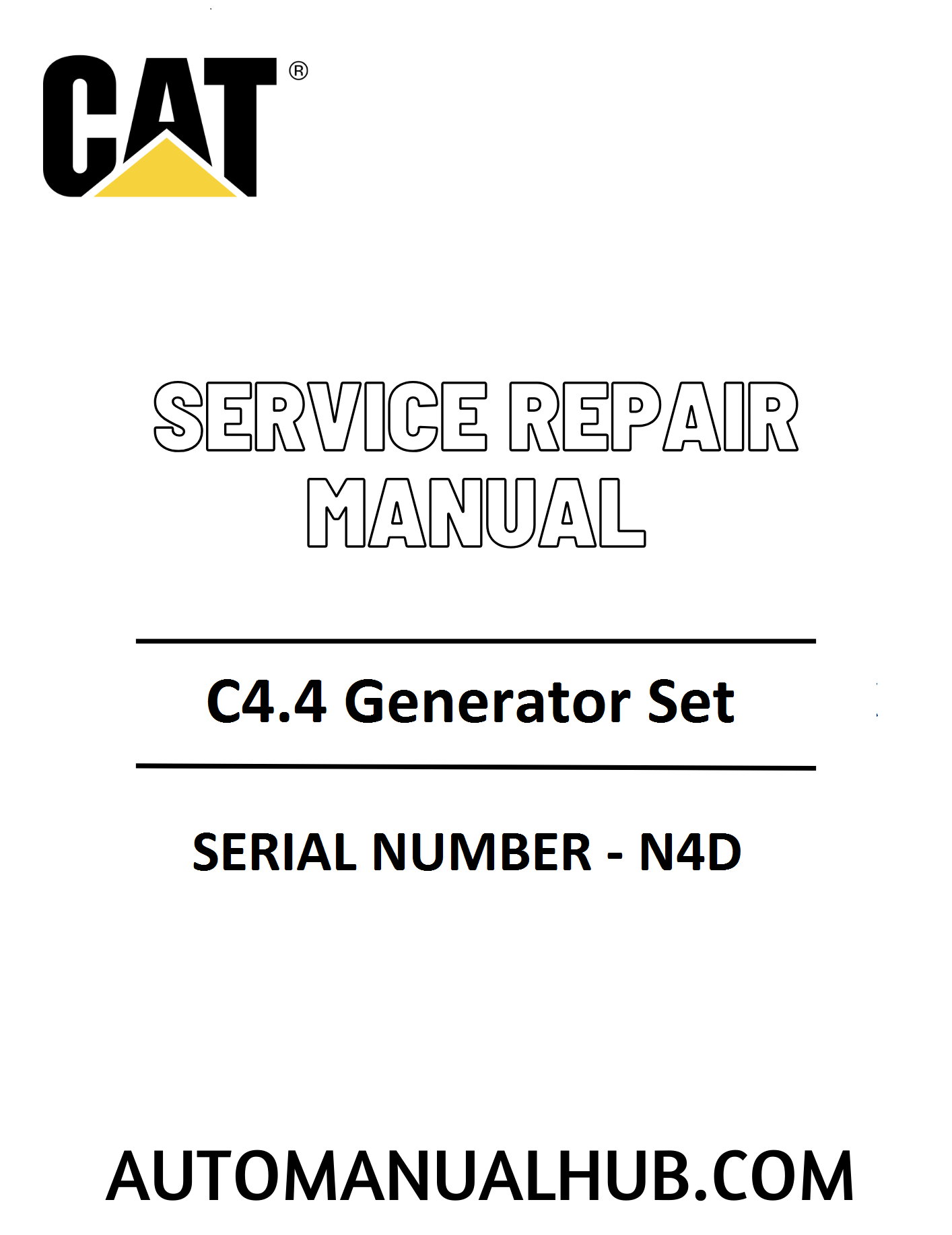 Cat Caterpillar C4.4 Generator Set Service Repair Manual