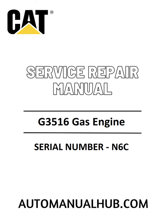 Cat Caterpillar G3516 Gas Engine Service Repair Manual 