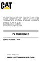 Cat Caterpillar 7S Bulldozer Service And Repair Manual Serial Number - 46W PDF Download
