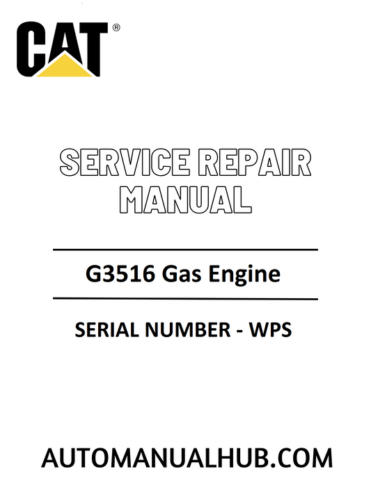 Cat Caterpillar G3516 Gas Engine Service Repair Manual 