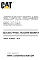 Cat Caterpillar 627K LRC Wheel Tractor-Scraper Service And Repair Manual Serial Number - WTN PDF Download