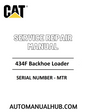 Cat Caterpillar 434F Backhoe Loader Service Repair Manual