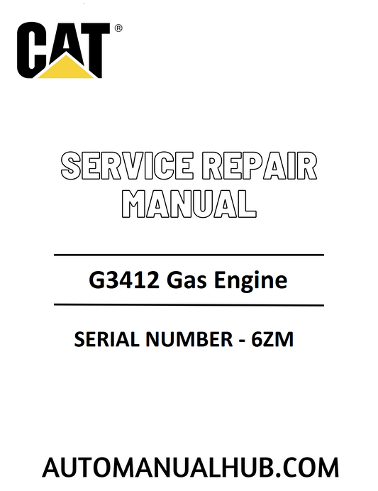 Cat Caterpillar G3412 Gas Engine Service Repair Manual 
