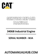 Cat Caterpillar 3406B Industrial Engine Service Repair Manual 