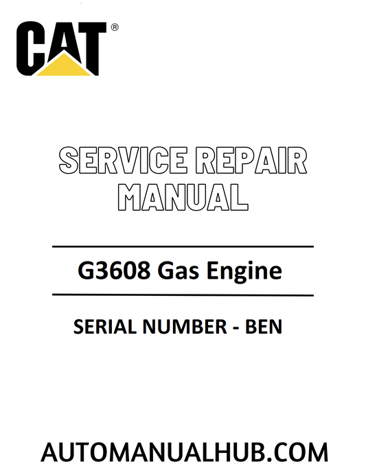 Cat Caterpillar G3608 Gas Engine Service Repair Manual 
