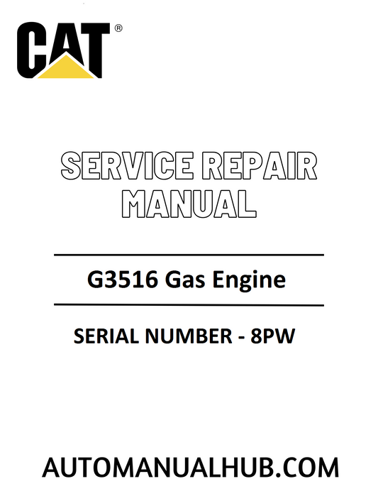 Cat Caterpillar G3516 Gas Engine Service Repair Manual 