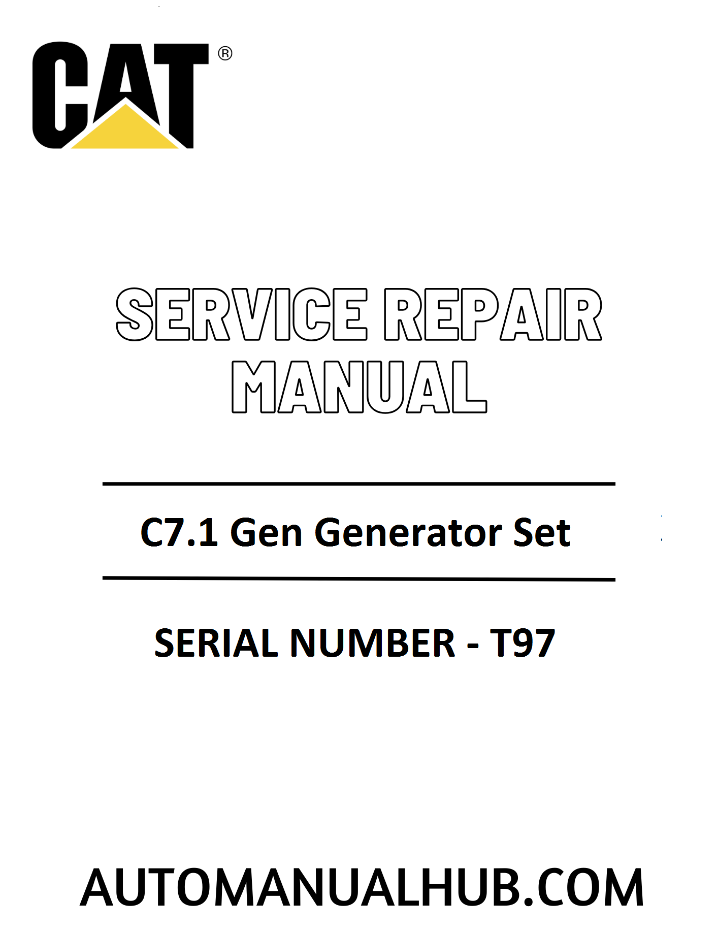 Cat Caterpillar C7.1 Gen Generator Set Service Repair Manual 