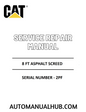 Cat Caterpillar 8 FT Asphalt Screed Service Repair Manual