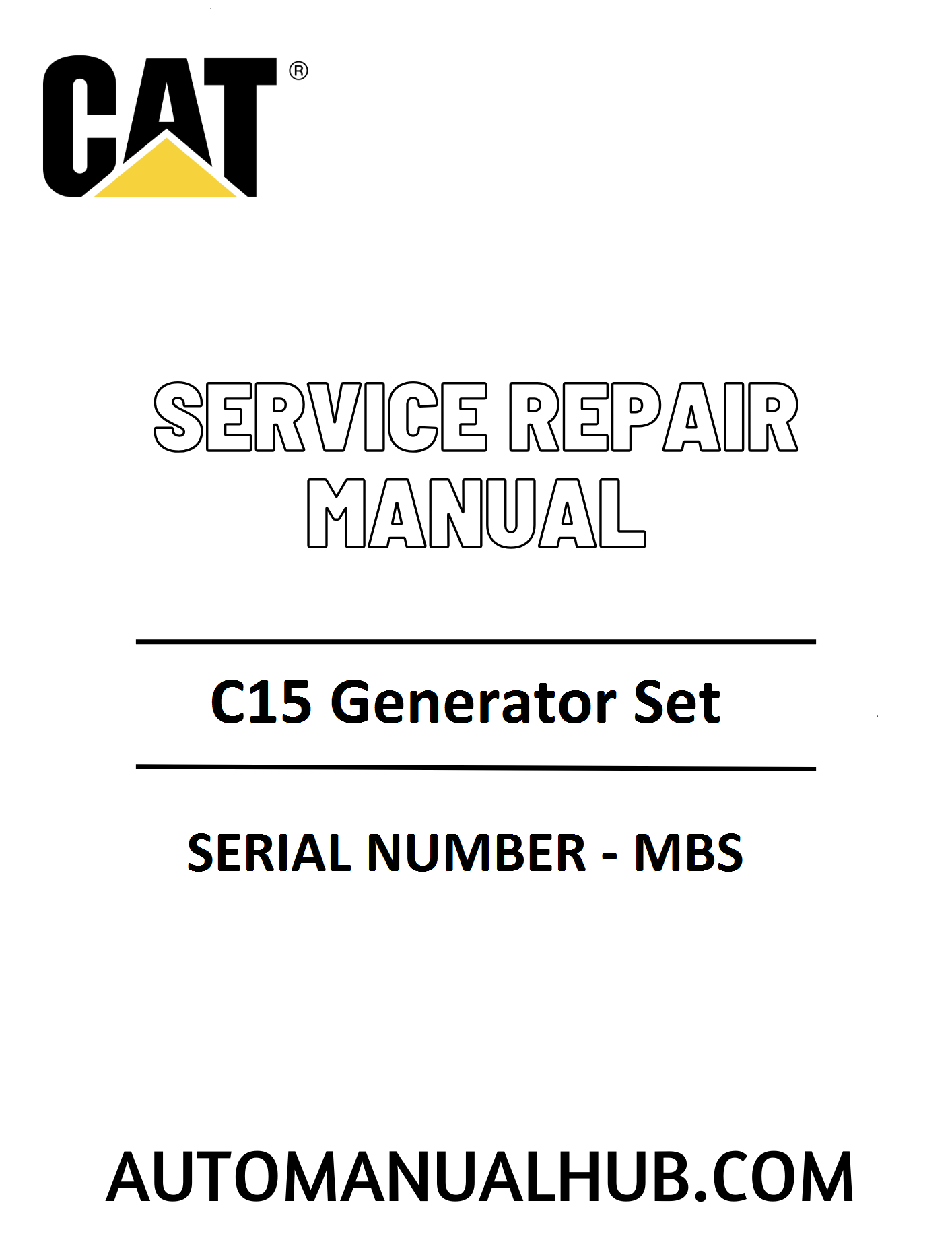 Cat Caterpillar C15 Generator Set Service Repair Manual 