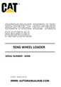 Cat Caterpillar 924G Wheel Loader Service And Repair Manual Serial Number - WMB PDF Download