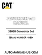 Cat Caterpillar 3306B Generator Set Service Repair Manual