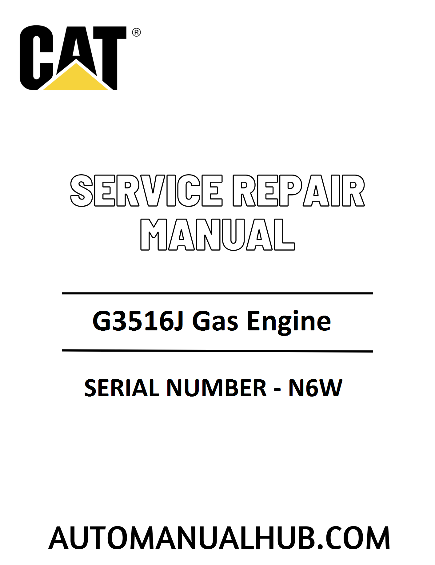 Cat Caterpillar G3516J Gas Engine Service Repair Manual
