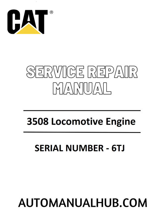Cat Caterpillar 3508 Locomotive Engine Service Repair Manual 