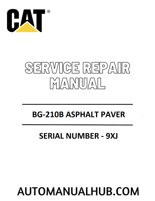 Cat Caterpillar BG-210B Asphalt Paver Service Repair Manual 