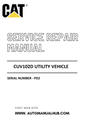 Cat Caterpillar CUV102D Utility Vehicle Service And Repair Manual Serial Number - PD2 PDF Download