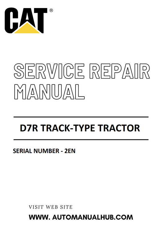 Cat Caterpillar D7R Track-type Tractor Service And Repair Manual Serial Number - 2EN PDF Download
