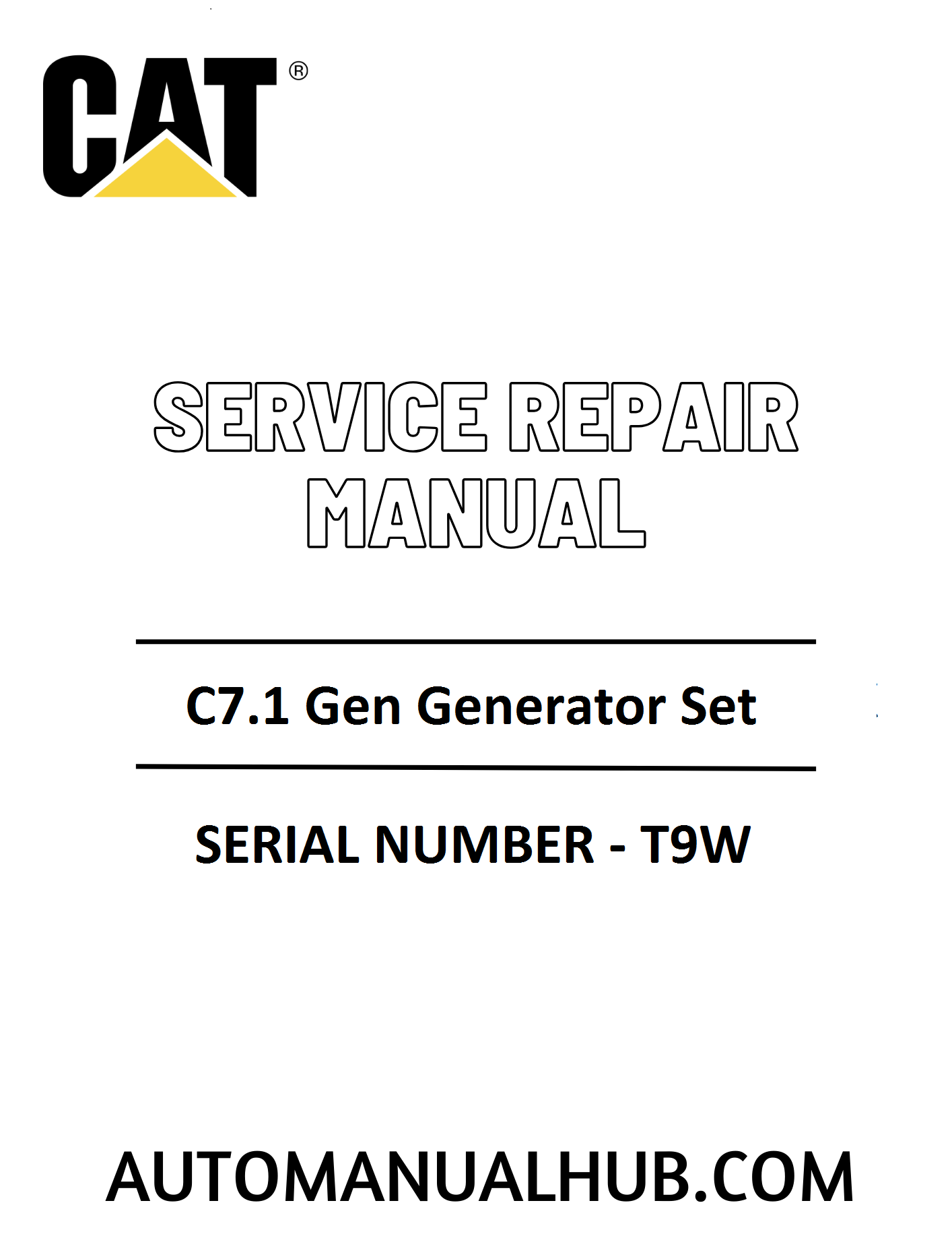 Cat Caterpillar C7.1 Gen Generator Set Service Repair Manual 