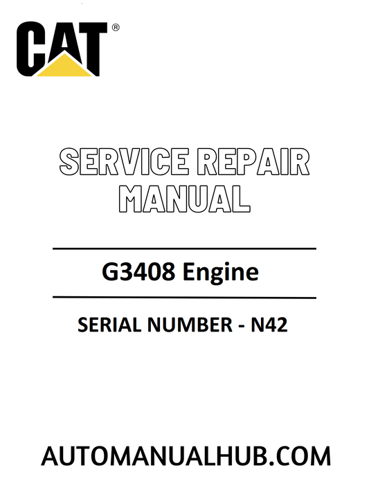 Cat Caterpillar G3408 Engine Service Repair Manual 