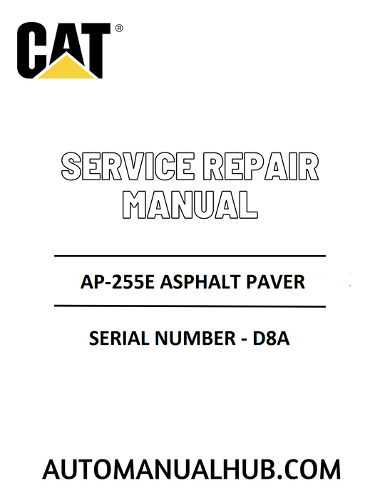 Cat Caterpillar AP-255E Asphalt Paver Service Repair Manual 