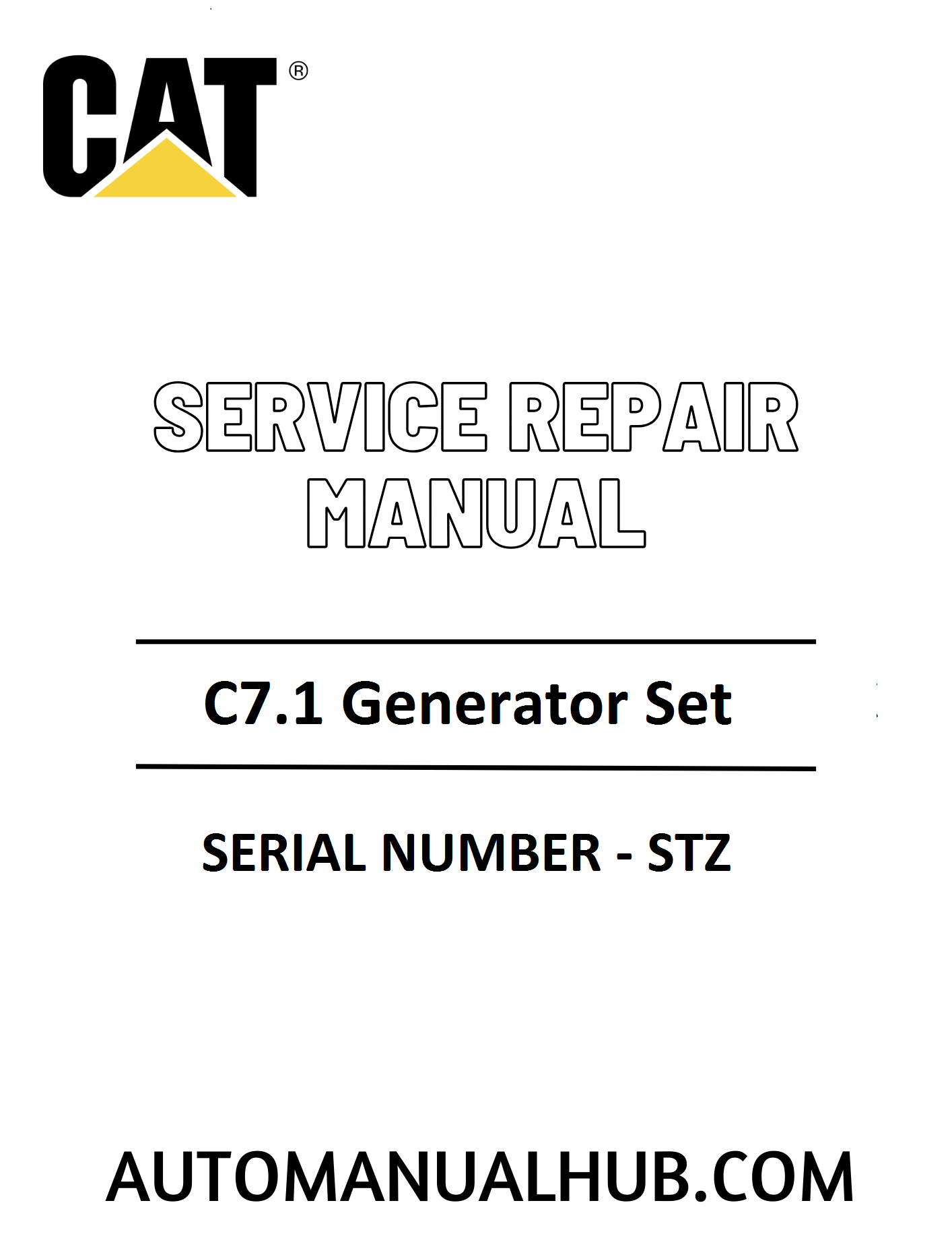 Cat Caterpillar C7.1 Generator Set Service Repair Manual 