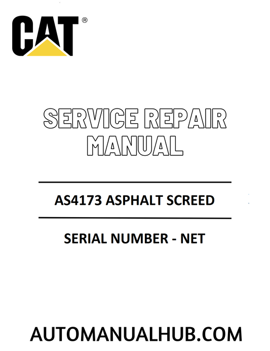 Cat Caterpillar AS4173 Asphalt Screed Service Repair Manual
