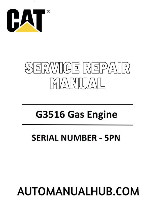 Cat Caterpillar G3516 Gas Engine Service Repair Manual 
