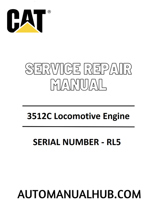 Cat Caterpillar 3512C Locomotive Engine Service Repair Manual