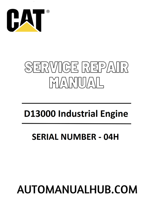 Cat Caterpillar D13000 Industrial Engine Service Repair Manual 