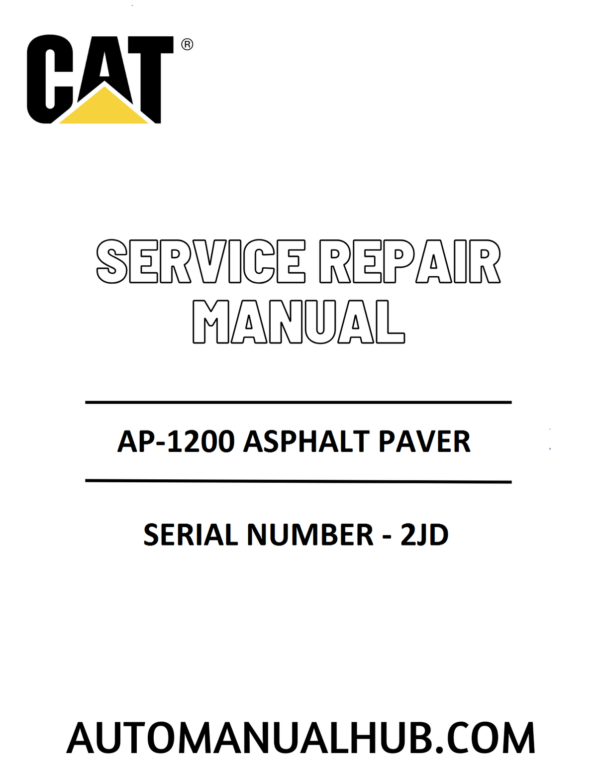 Cat Caterpillar AP-1200 Asphalt Paver Service Repair Manual 