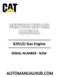Cat Caterpillar G3512J Gas Engine Service Repair Manual 