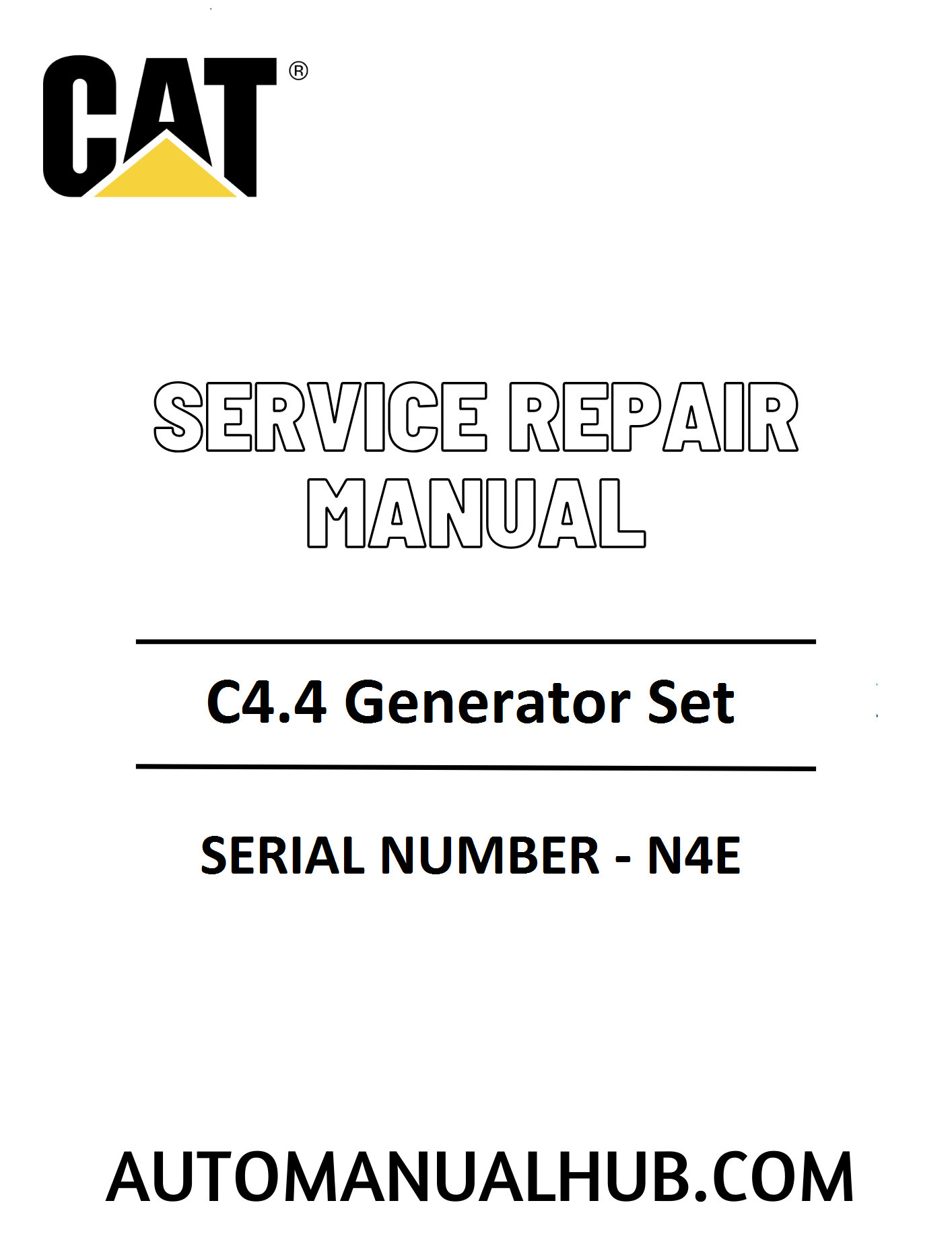 Cat Caterpillar C4.4 Generator Set Service Repair Manual 