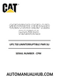Cat Caterpillar UPS 750 Uninterruptible Pwr Su Service Repair Manual 