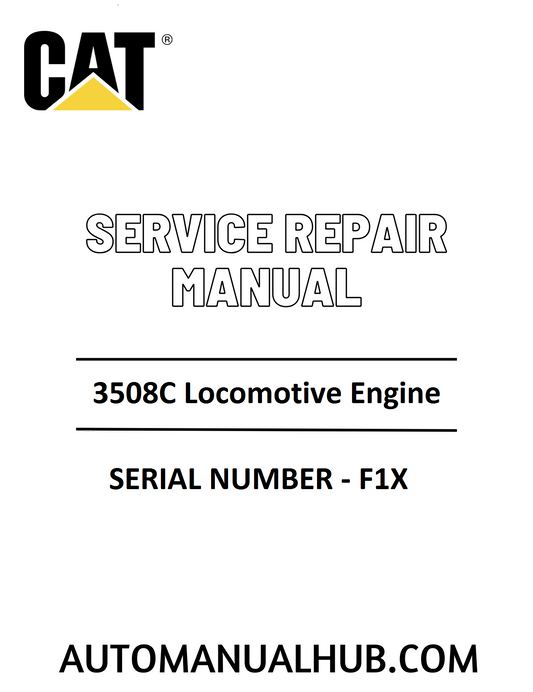 Cat Caterpillar 3508C Locomotive Engine Service Repair Manual 