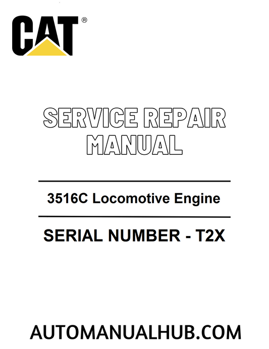 Cat Caterpillar 3516C Locomotive Engine Service Repair Manual