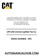 Cat Caterpillar UPS 250 Uninterruptible Pwr Su Service Repair Manual 