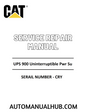 Cat Caterpillar UPS 900 Uninterruptible Pwr Su Service Repair Manual 