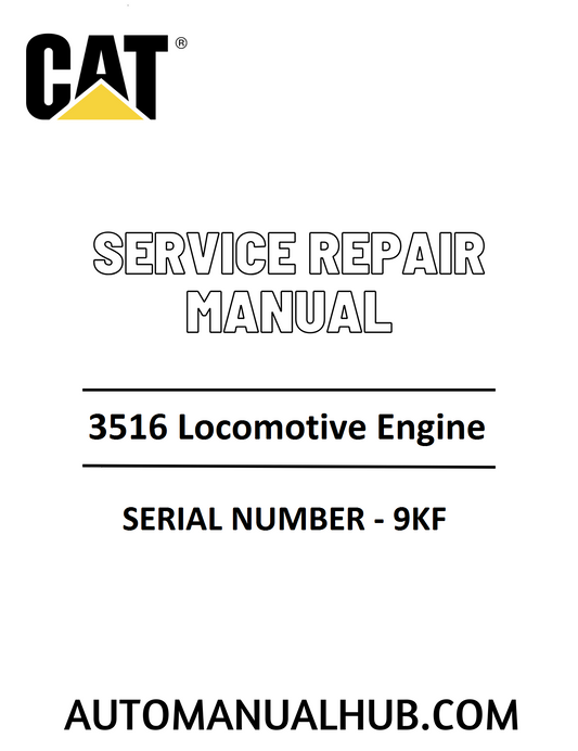Cat Caterpillar 3516 Locomotive Engine Service Repair Manual 