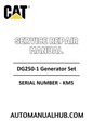 Cat Caterpillar DG250-1 Generator Set Service Repair Manual 