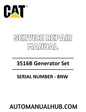 Cat Caterpillar 3516B Generator Set Service Repair Manual 