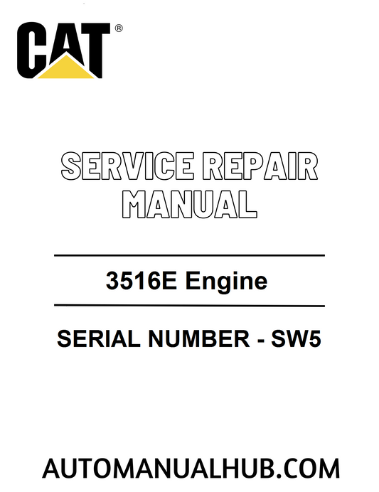 Cat Caterpillar 3516E Engine Service Repair Manual