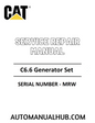 Cat Caterpillar C6.6 Generator Set Service Repair Manual Serial No - MRW